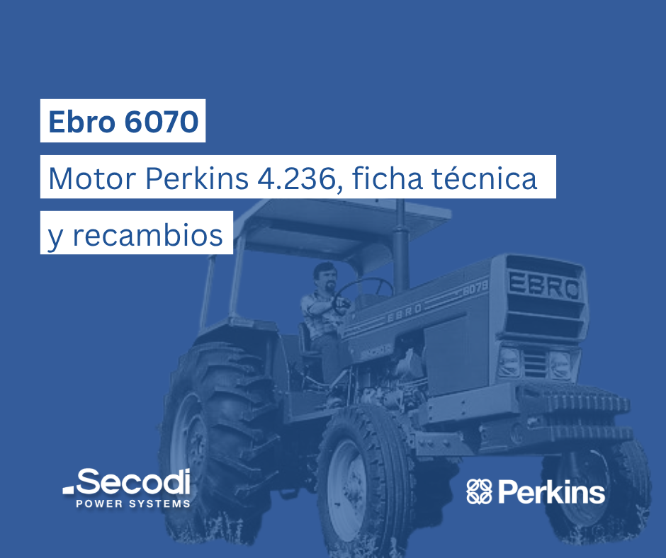 Ebro 6070: motor Perkins 4.236, ficha técnica y recambios